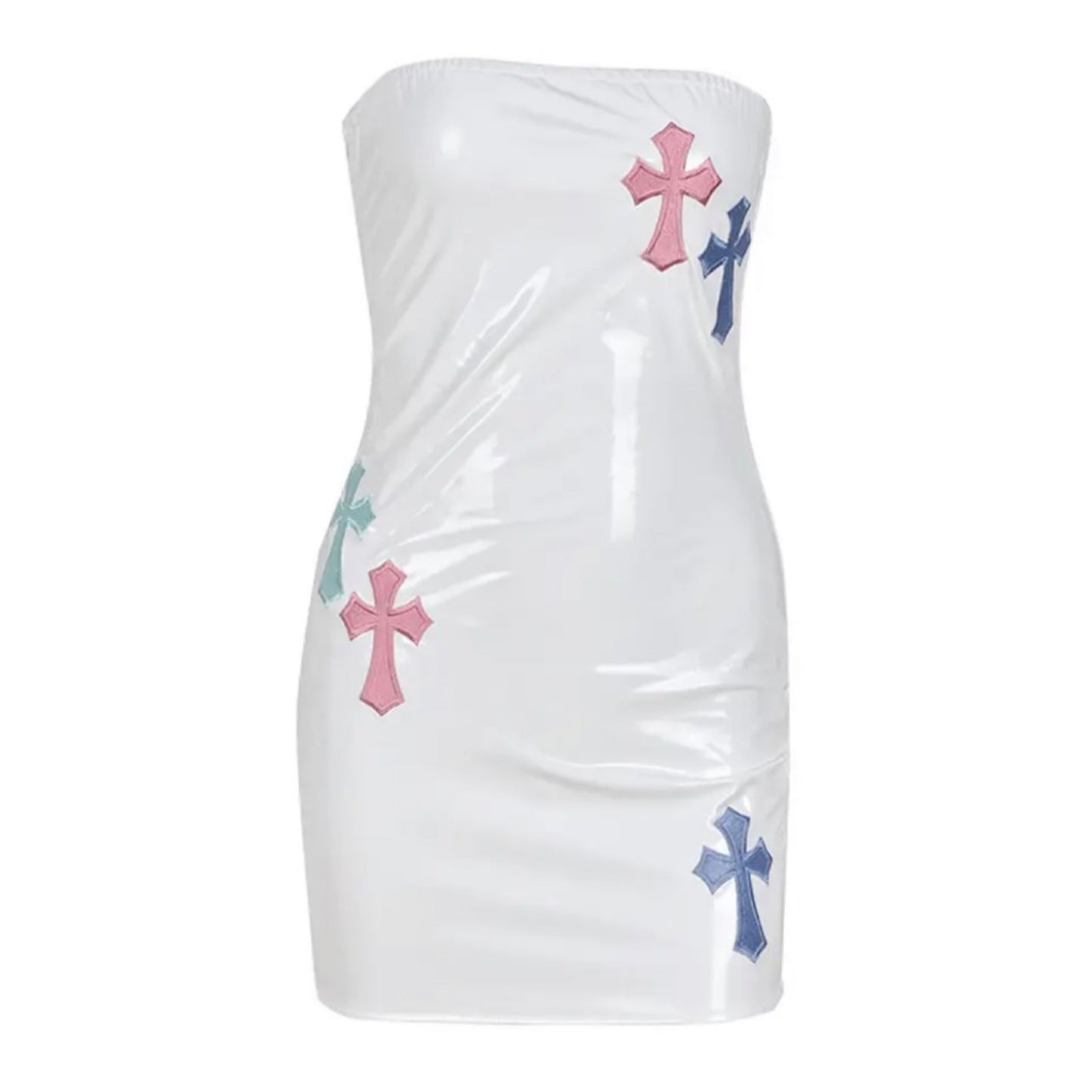 ‘Bless Me’ Leather Mini Dress