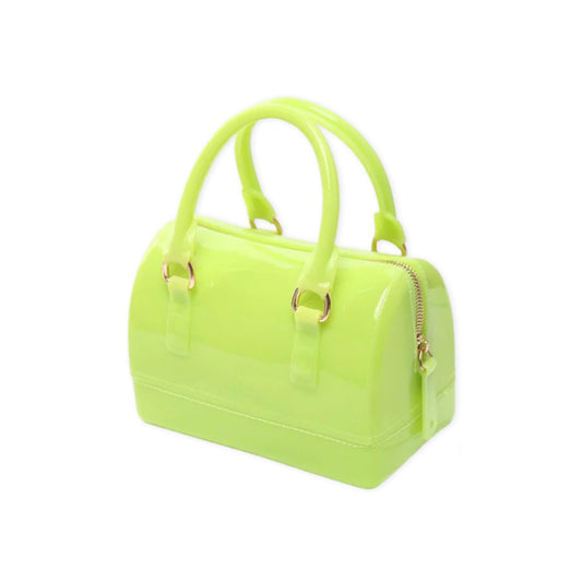 Neon Green Jelly Bag with Strap
