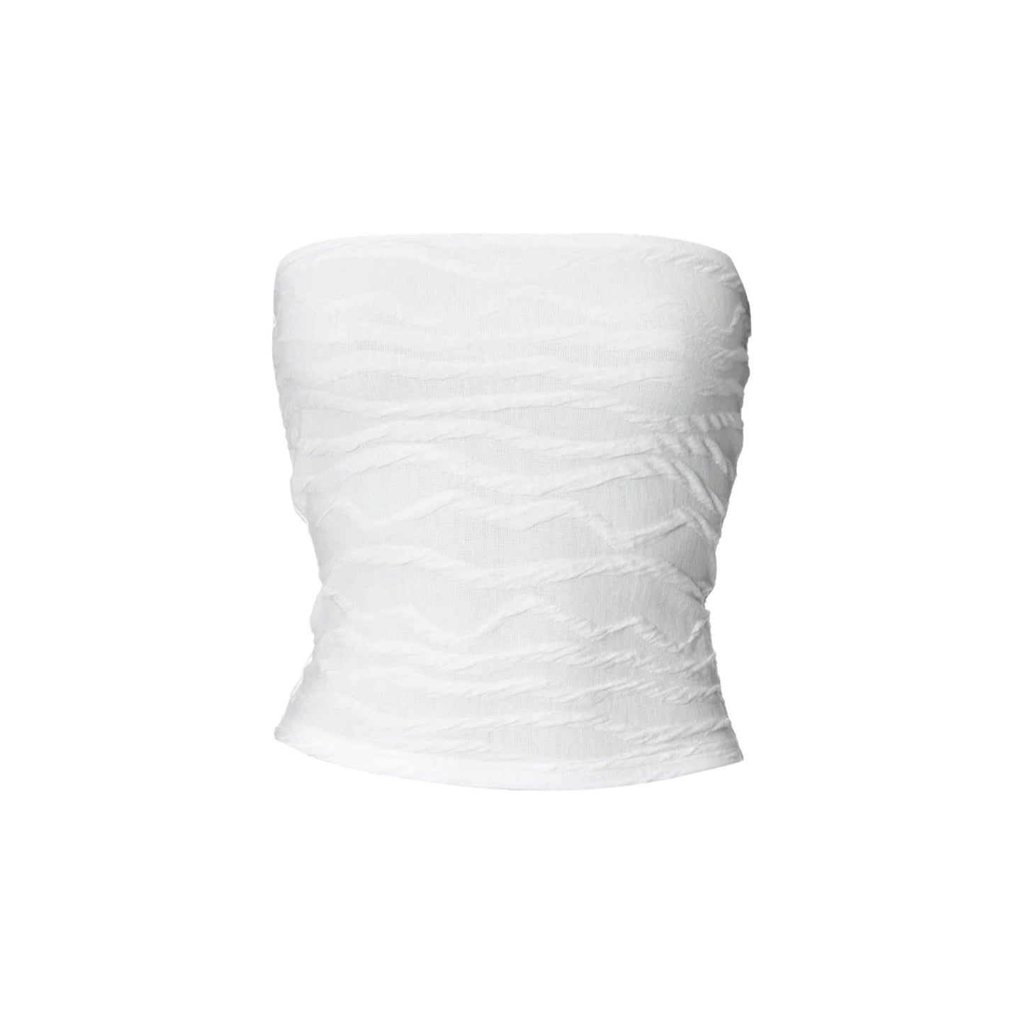 ‘Slim n Sexy’ Textured Tube Top *White*