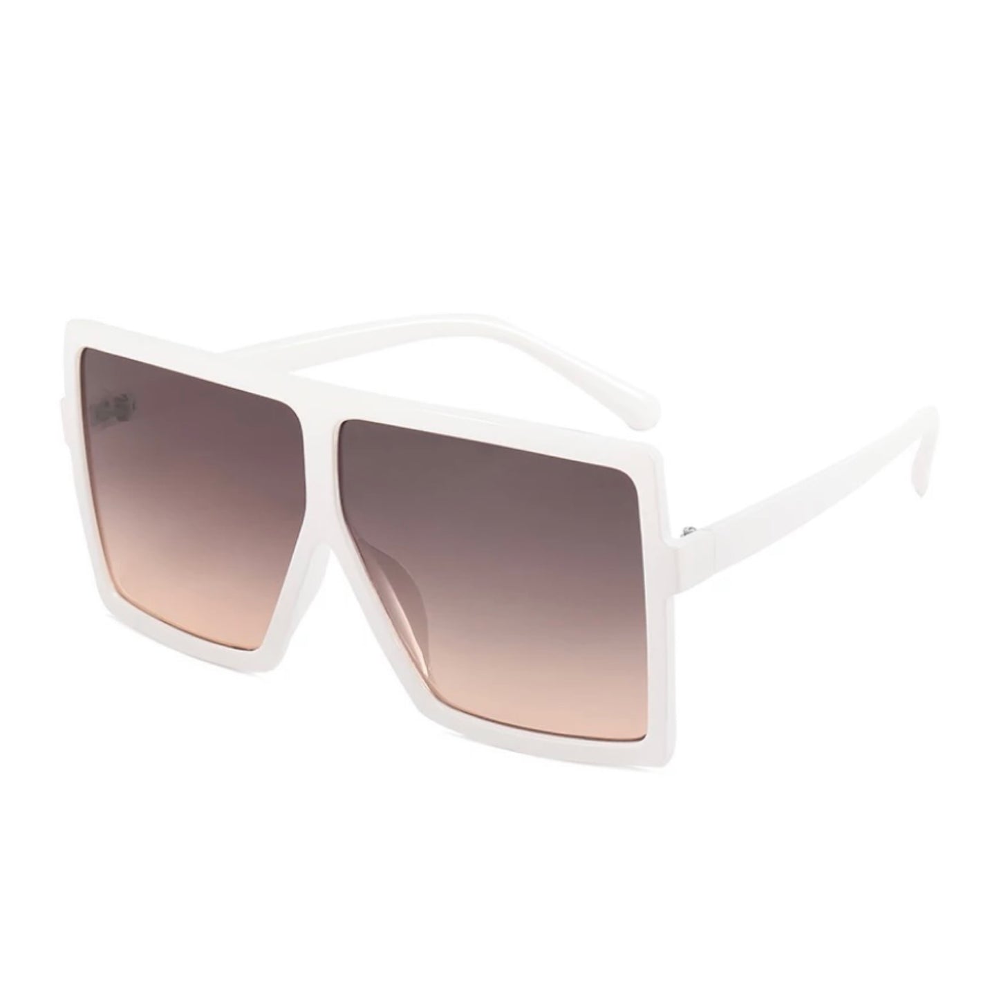 Two-Toned White Oversized Shades